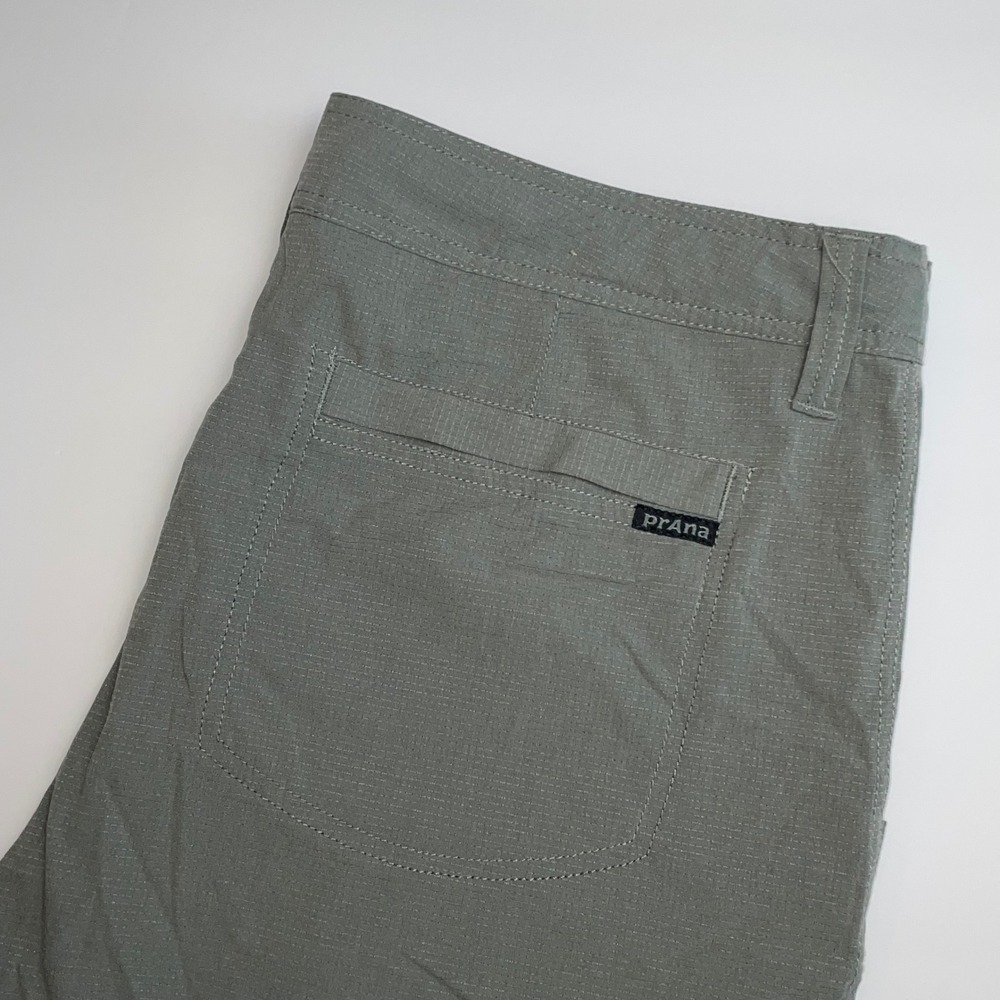 Prana Hybridizer Shorts Mens Size 36 Gray Standard Fit 10" Inseam Ripstop